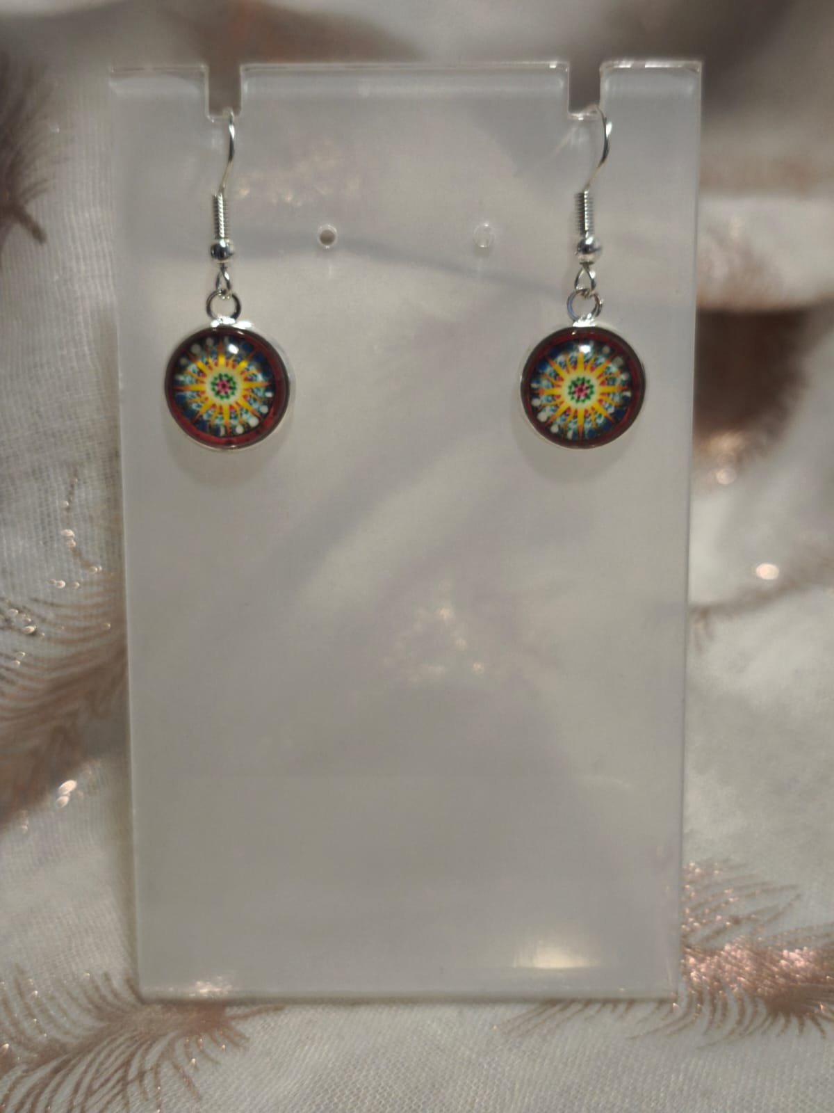 Pendante jaune et rouge